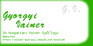 gyorgyi vainer business card